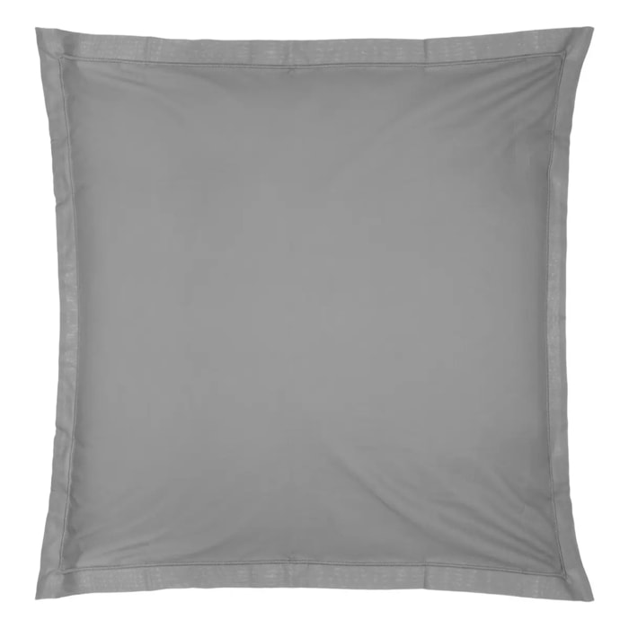 Taie d'oreiller coton gris 63x63cm