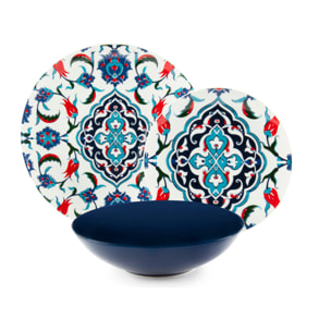 Servizio piatti 18 pezzi Excelsa – Topkapi, Porcellana Blu