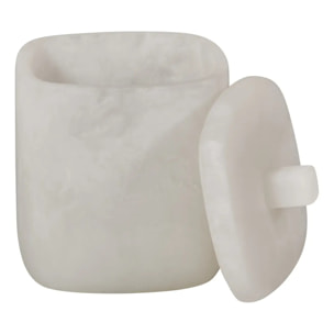 Pot à cotons Cloudy 9 x13 cm blanc