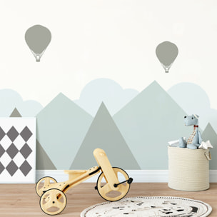 Stickers muraux enfants - Décoration chambre bébé - Autocollant Sticker mural géant enfant montagnes scandinaves HELSINKI