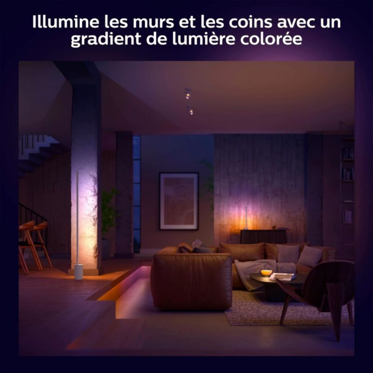 Lampe connectée PHILIPS HUE W&C Gradient Sign blanc