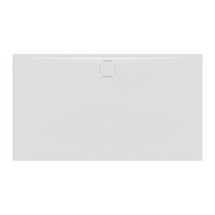 Vision Receveur de douche 140x80cm + Siphon Eslim90. Marbre coulé, blanc (SATSVVI14080B-S)