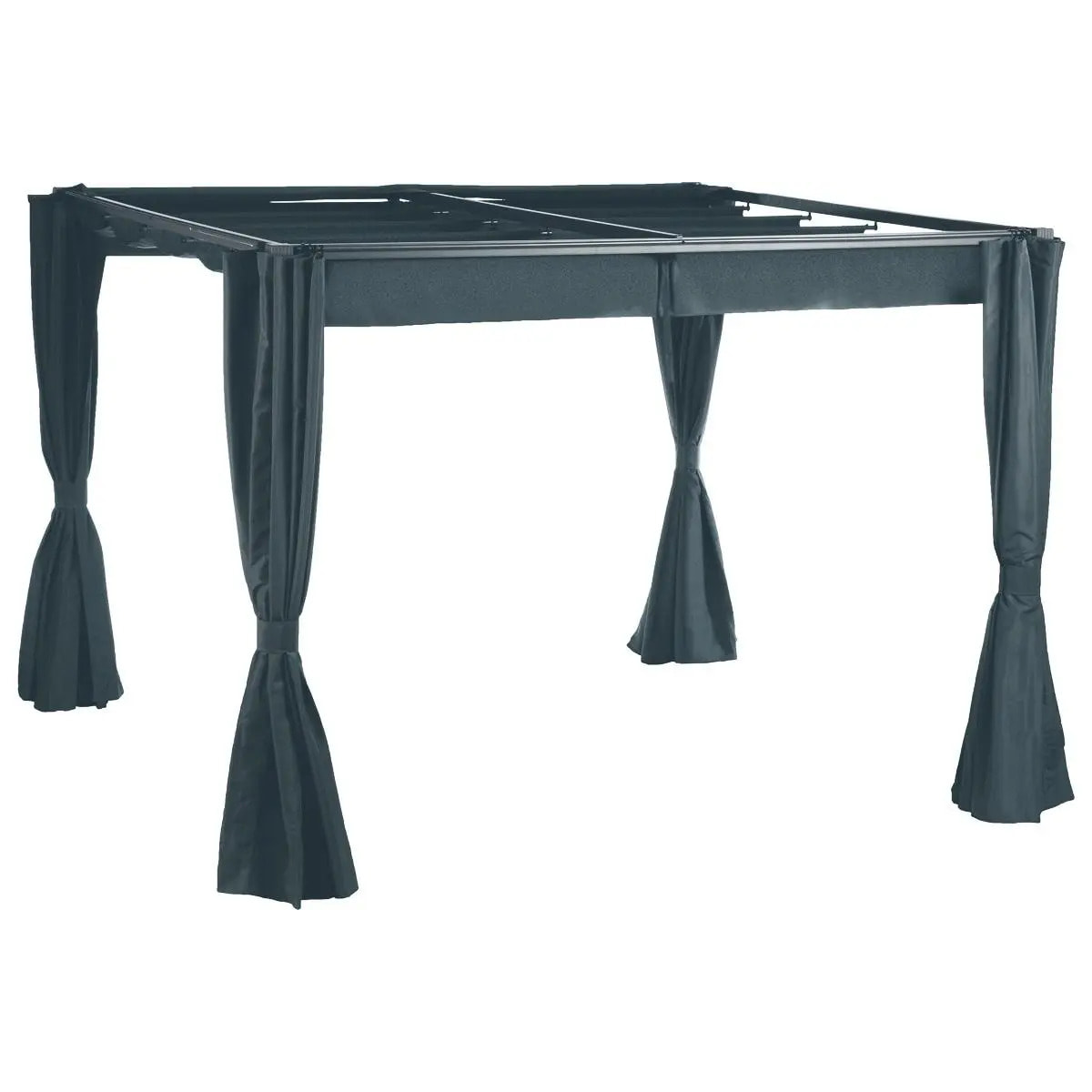 Rideaux pour tonnelle "Palmeira" 3x3m en polyester ardoise