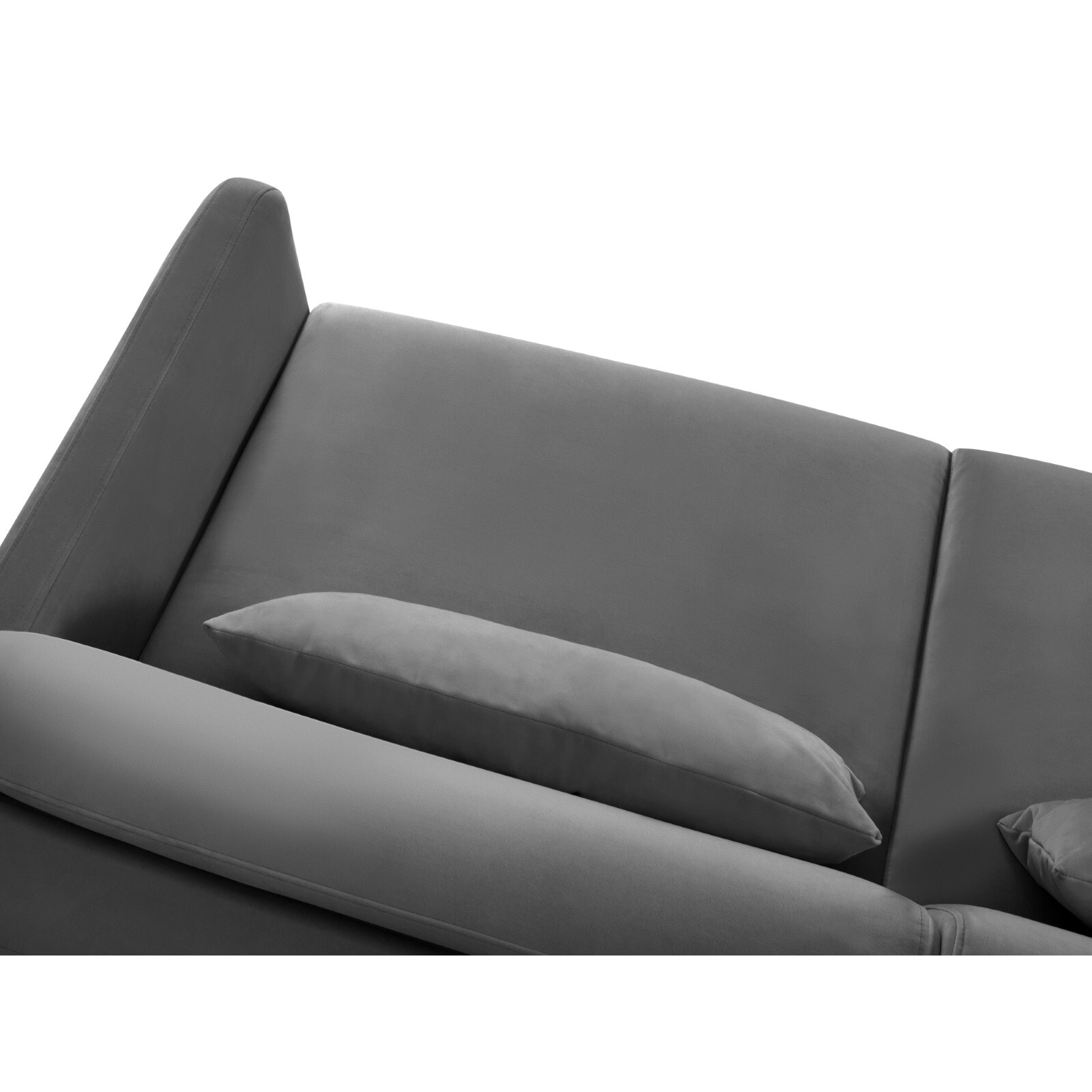 Canapé convertible "Yanis" 2 places en velours gris foncé