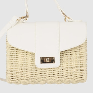 Bolso - Blanco - Medida: 20 cm x 15 cm x 9 cm