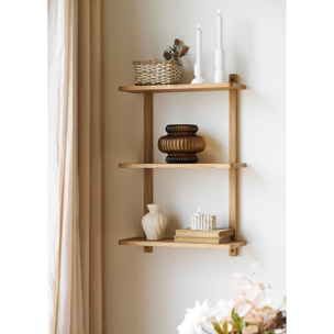 Mensola da parete Townsville in rovere massiccio 50x20x75 cm