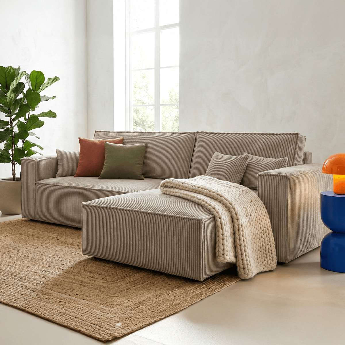 Canapé d'angle convertible 4 places - LIVIA