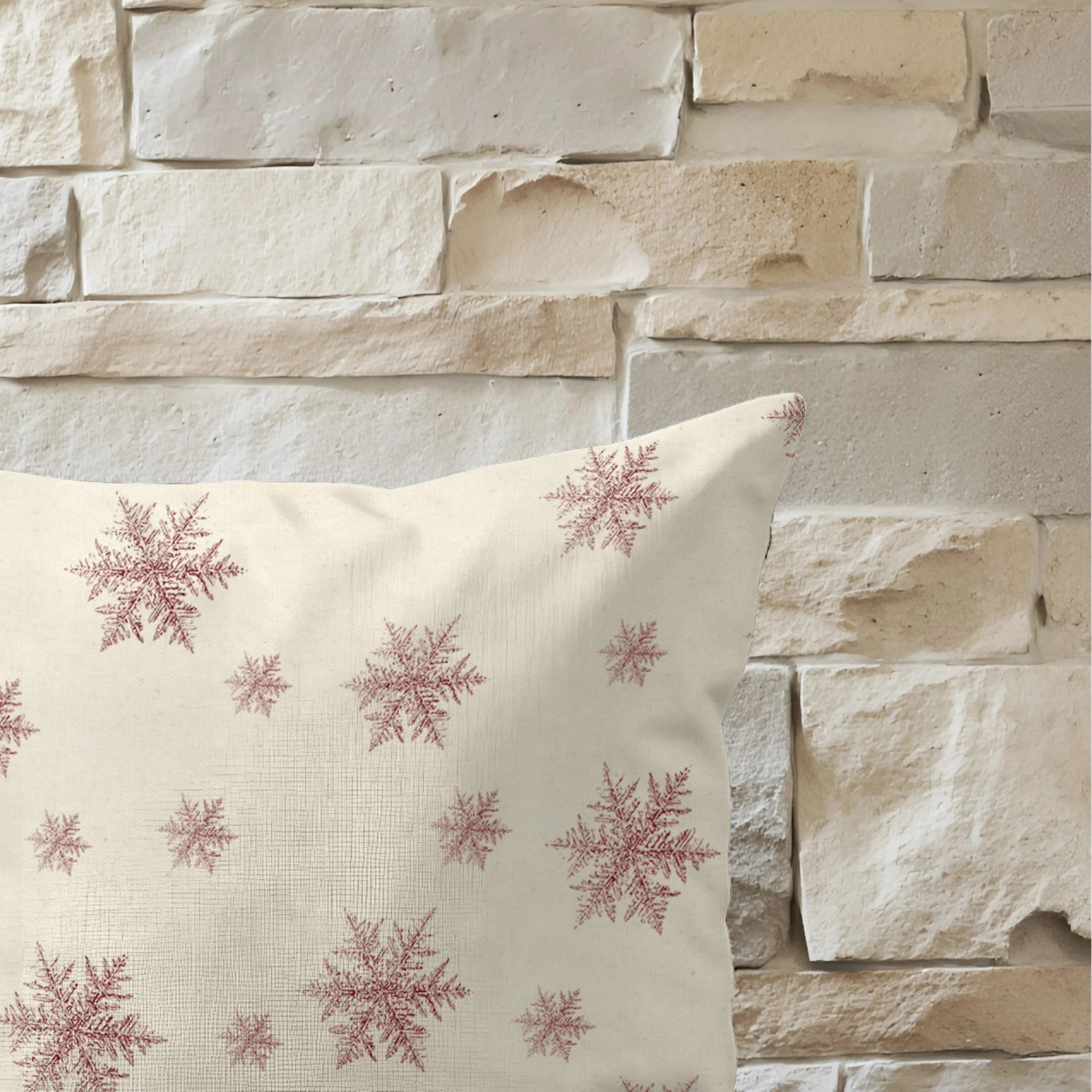 Housse de coussin 100% algodón Christmas red Toile 30x50 cm