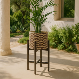 Cache pot sur pieds noirs 27 x h40cm YORI