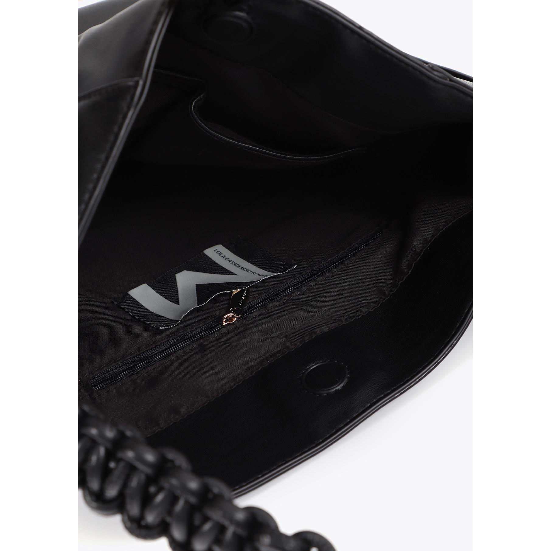 Shopper con Manico Intrecciato Effetto Pelle