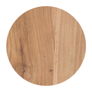 Grande sellette en bois d'accacia et métal D41 cm - Mafana