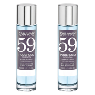 Caravan fragancias - caja de regalo con 2 perfumes nº59 de 150 ml, para hombre