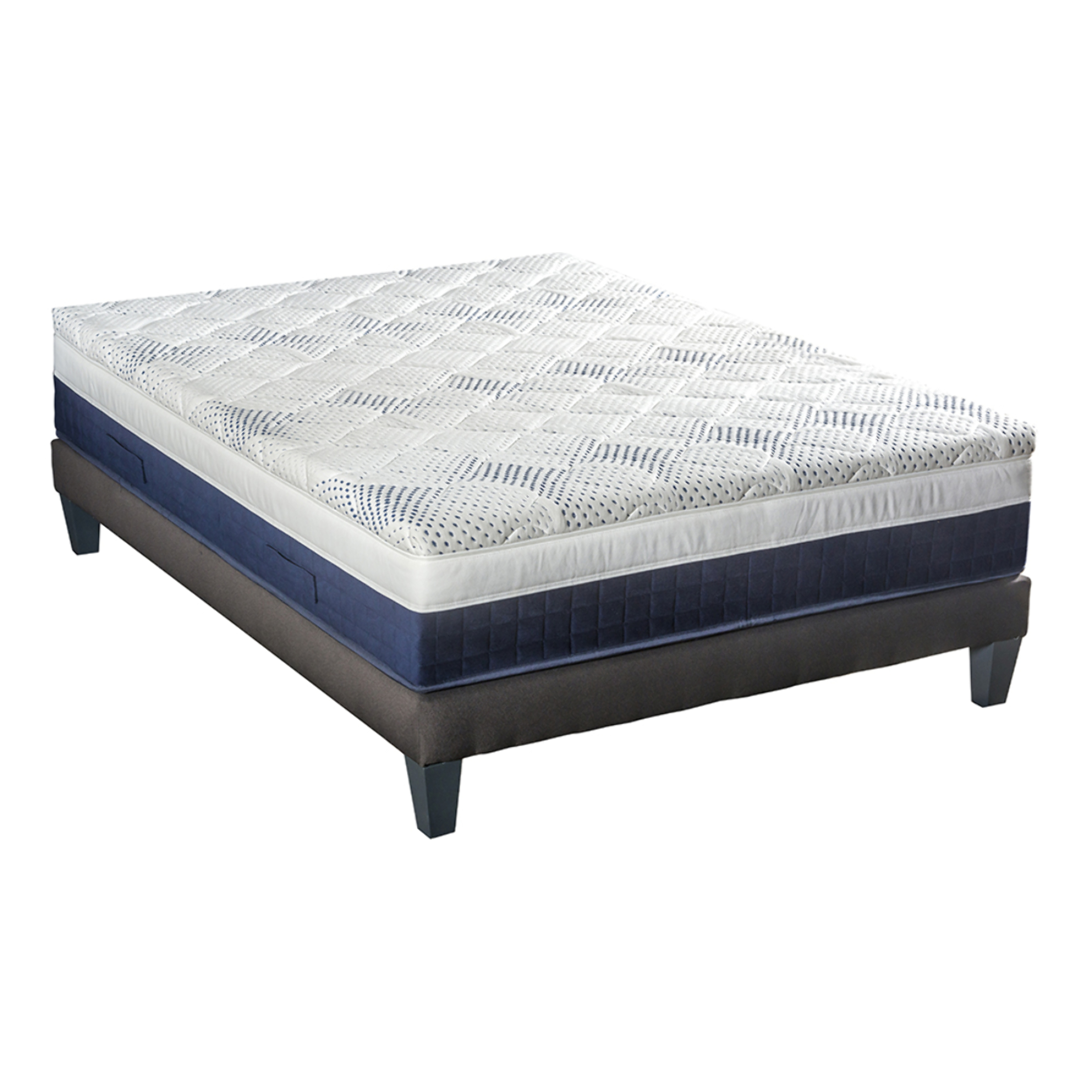 Ensemble Matelas Memoire de forme Castellane avec sommier en bois