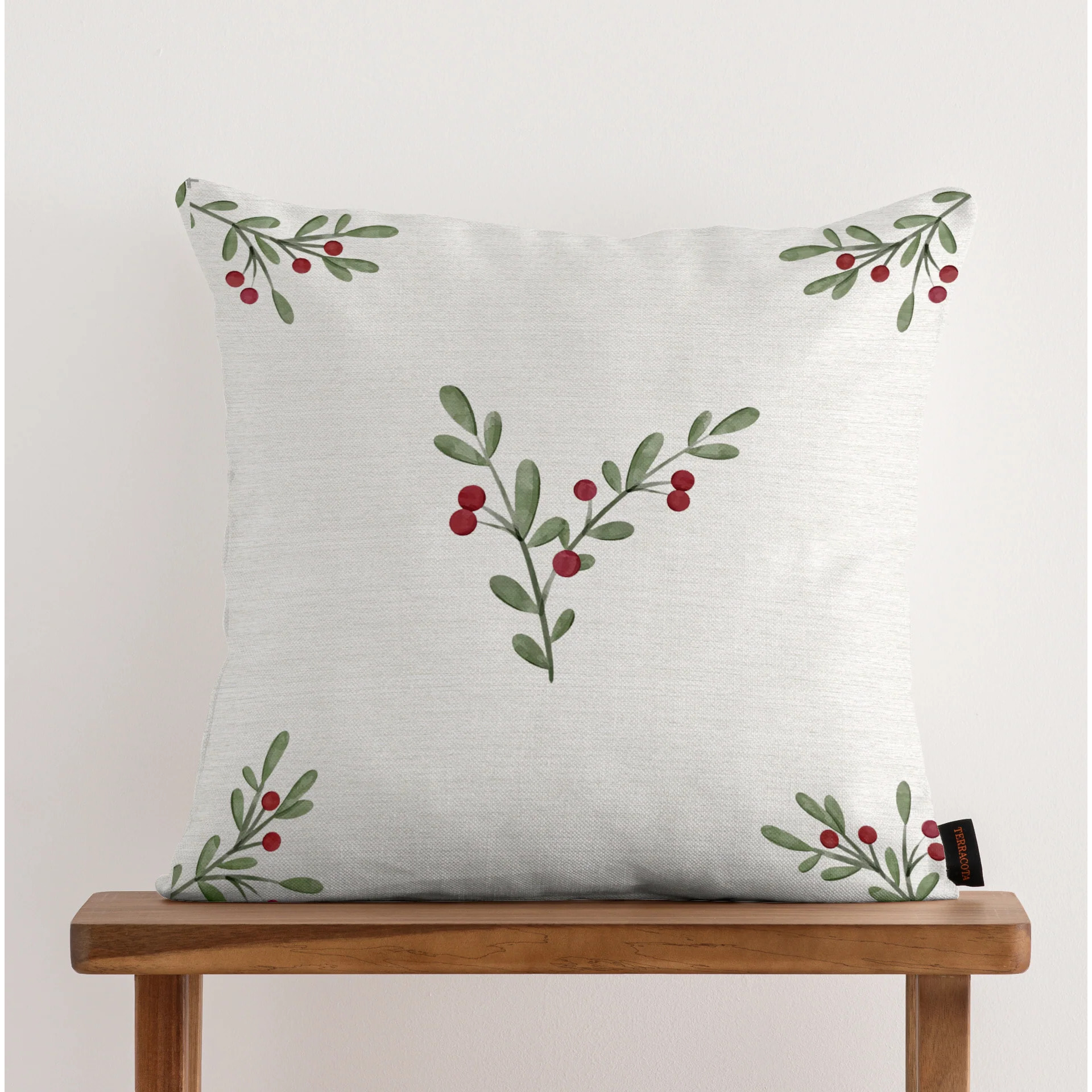 Housse de coussin 100 % coton Christmas Twig A 50x50 cm