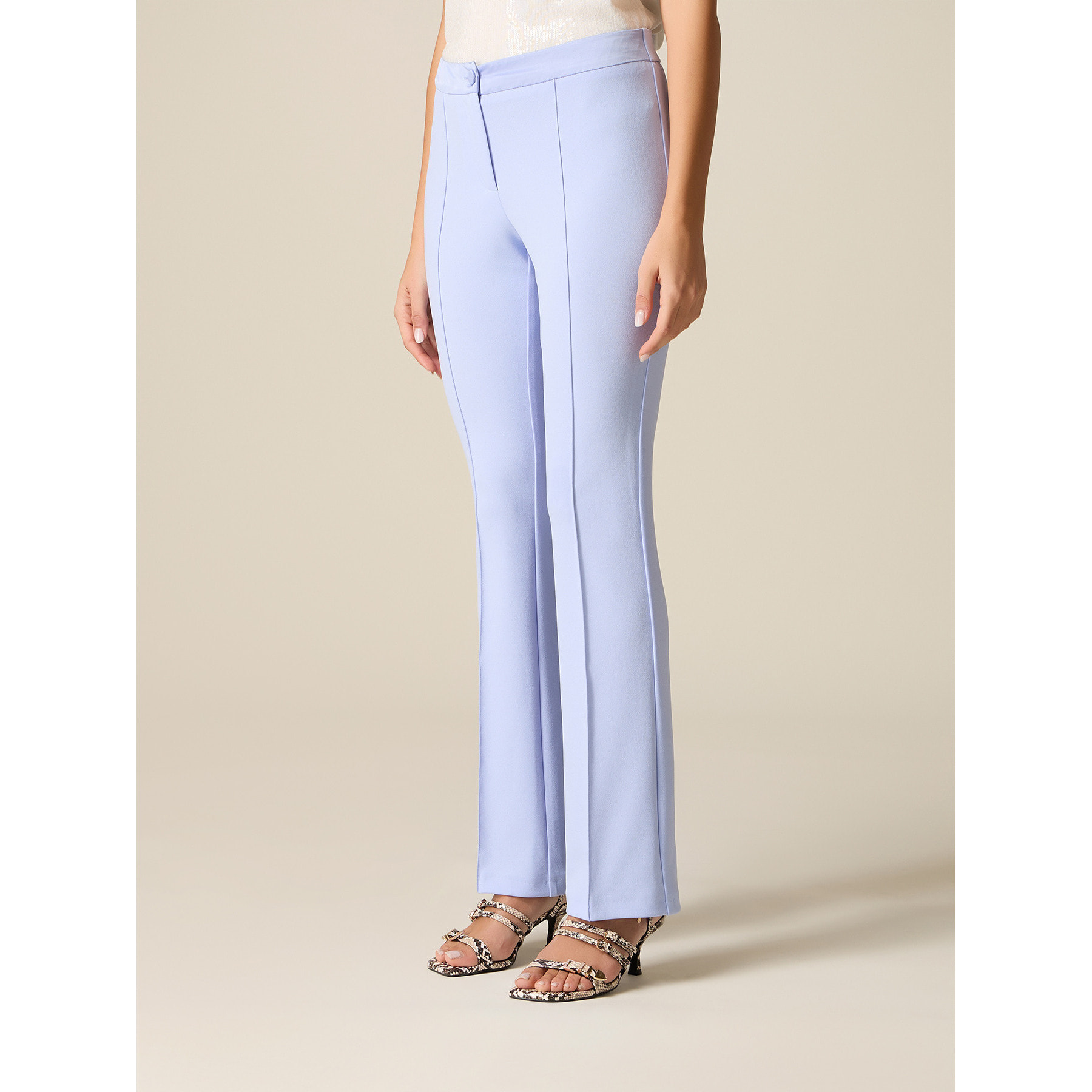 Oltre - Pantaloni flare - Azzurro