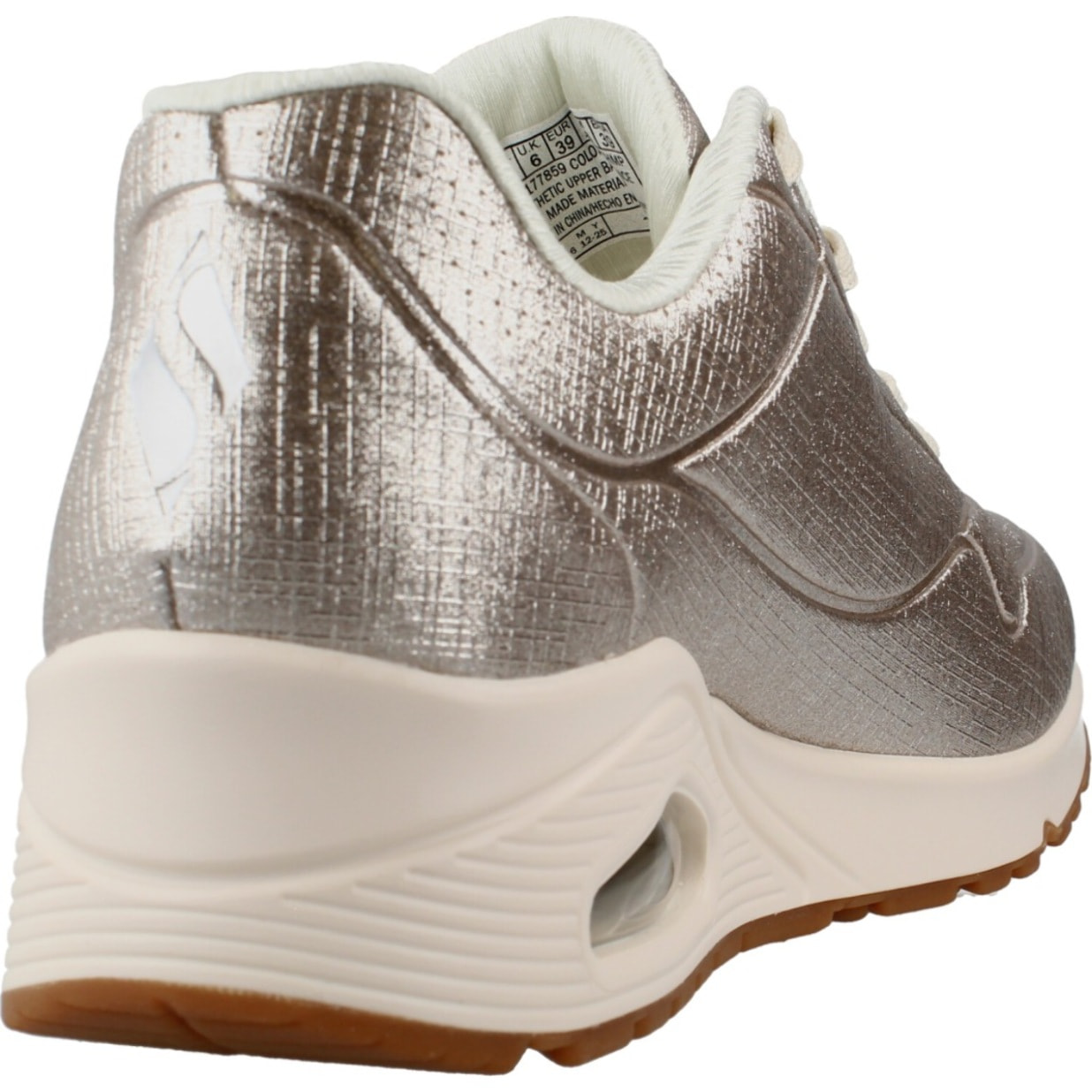 Sneakers De  Mujer Uno Shinin Bright Plata