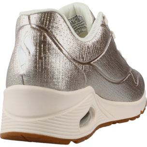 Sneakers De  Mujer Uno Shinin Bright Plata