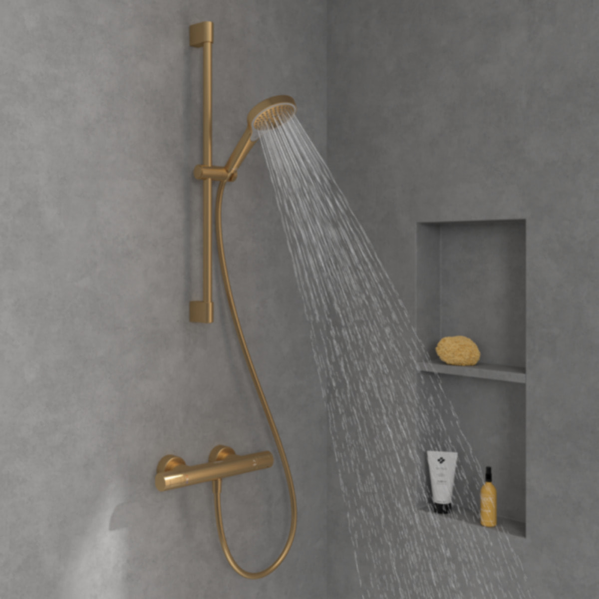 Ensemble de douche 3 jets Verve Showers Or brossé