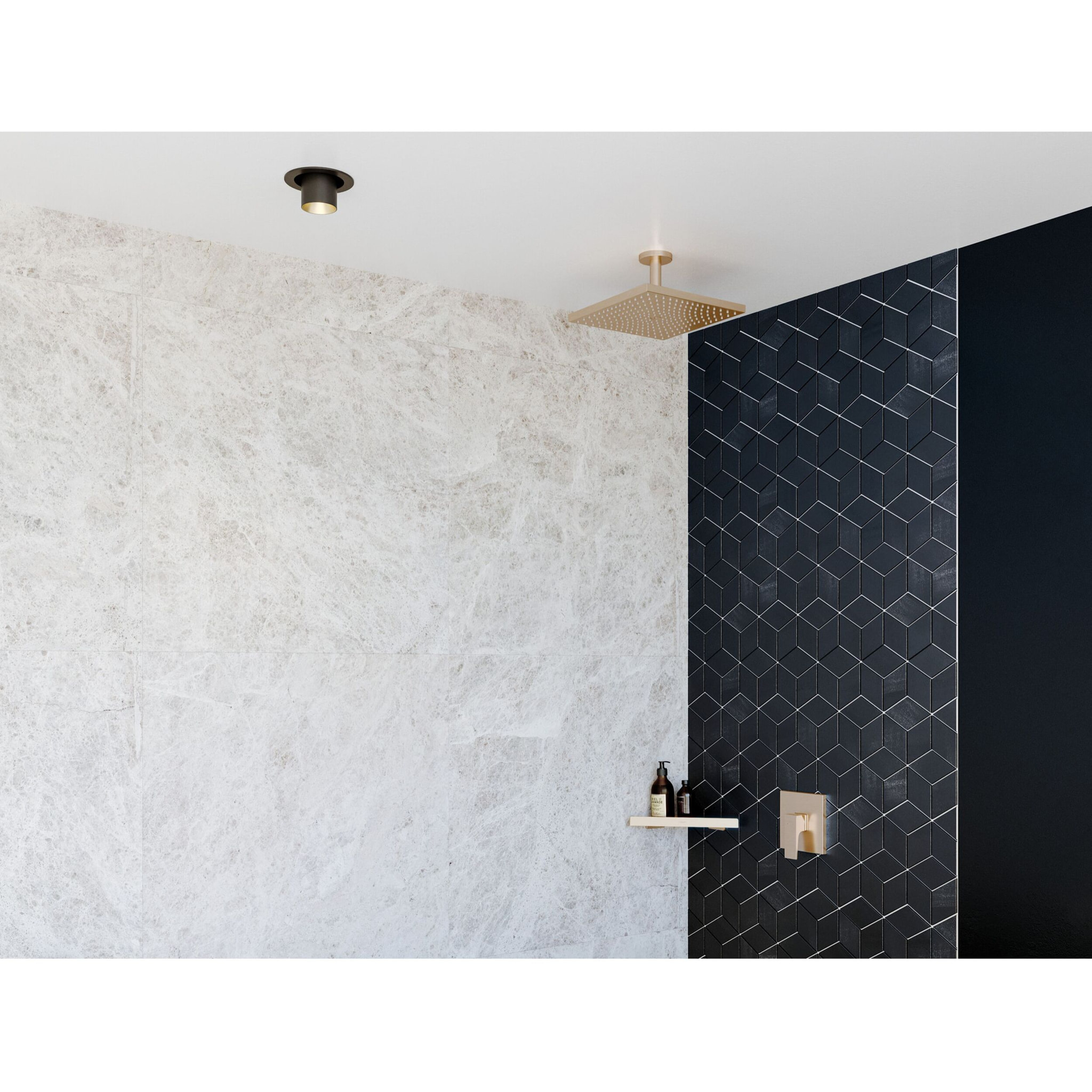 Tablette d'angle AddStoris Q, Bronze brossé