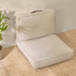 Funda de cojín chill out resistente al agua Trichi color gris Algodón