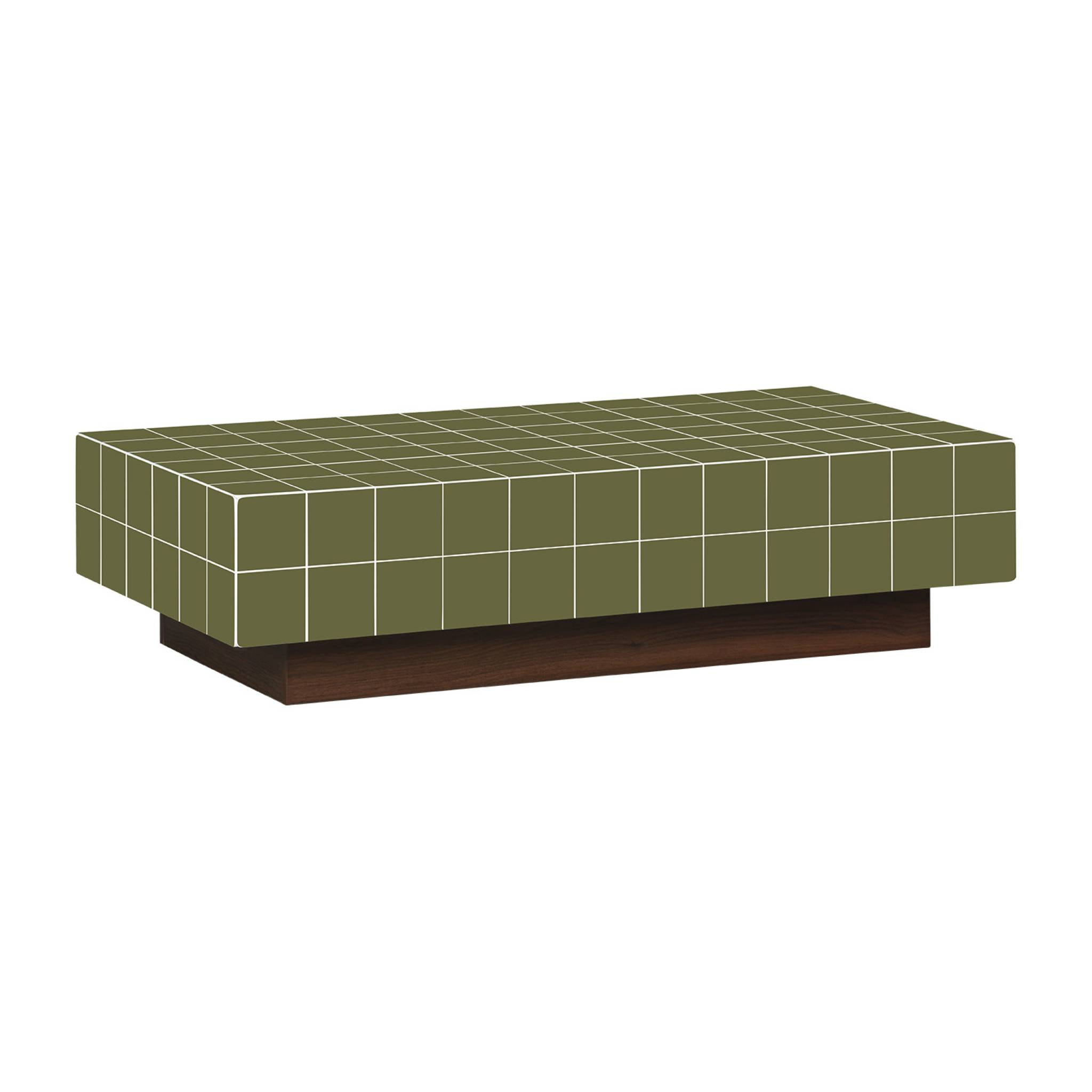 Table basse imitation céramique mat à carreaux GRID