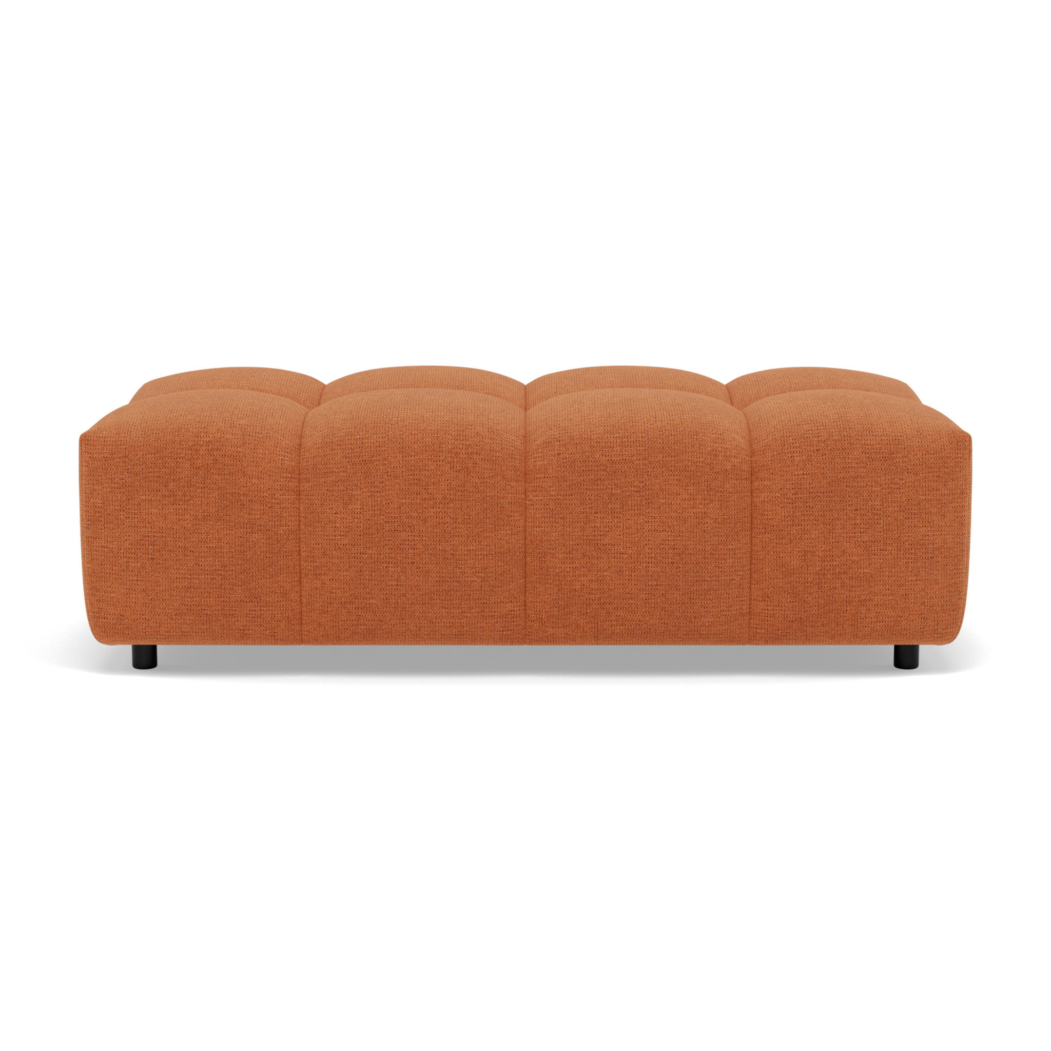 Adelaide - pouf en tissu texturé - Terracotta