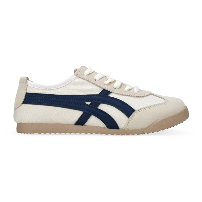 Zapatillas planas azules con cordones