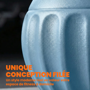 Kettlebell 14 Kg - prise ergonomique - entraînement musculaire & haltérophilie - PP bleu ciel