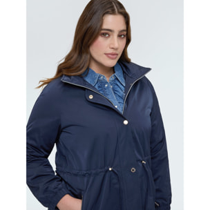 Fiorella Rubino - Parka largo con capucha - Azul