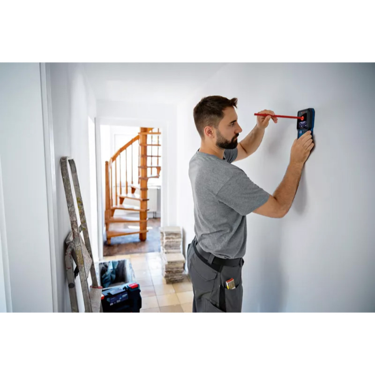 Détecteur mural GMS 120-27 PROFESSIONAL - BOSCH - avec batterie 3.7V - housse - 601081701