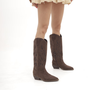 STIVALE CAMPEROS INTAGLI TESTA DI MORO