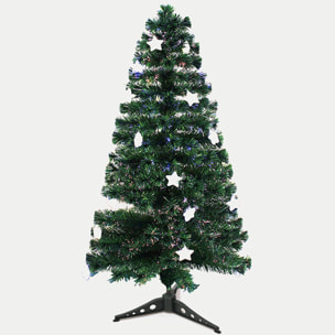 ÁRBOL DE FIBRA ÓPTICA CON ESTRELLA C/LUZ 60CM