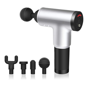 Pistola massaggiante muscolare Fascia Gun TY602. 6 livelli con velocità fino a 3200 rpm. 4 teste.