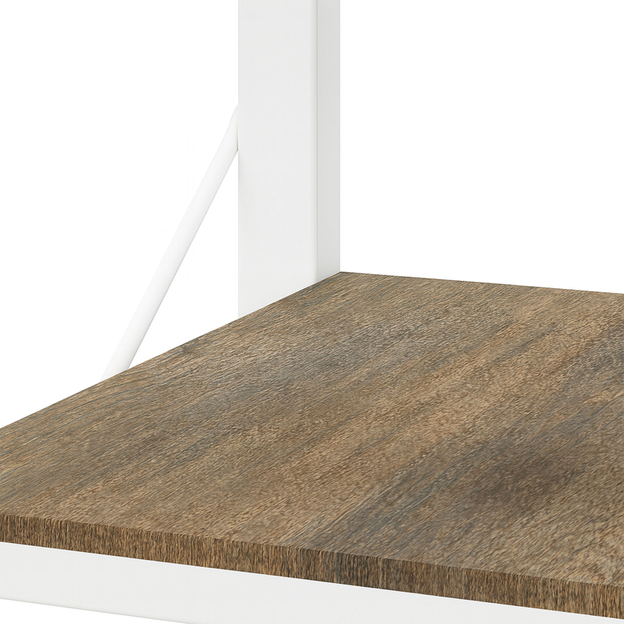 Ganbaru - Libreria scaffale a 6 ripiani 80x30xH180 cm in stile industrial oak