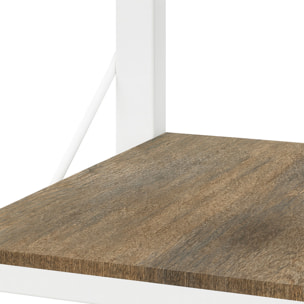 Ganbaru - Libreria scaffale a 6 ripiani 80x30xH180 cm in stile industrial oak