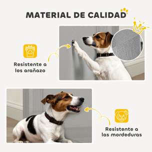 Barrera para Perros Retráctil 0-140 cm Puerta para Perros Pequeños Extensible Barrera de Seguridad para Mascotas con Interruptor de Cierre para Escaleras Puertas Pasillos Gris