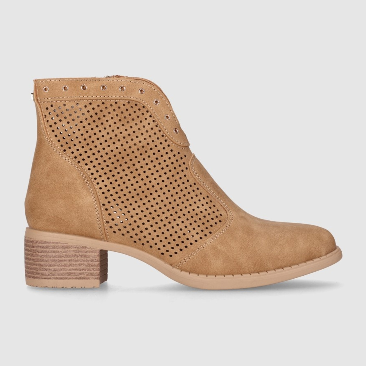 Botines de Piel Sintética - Cuero - Tacón: 5 cm
