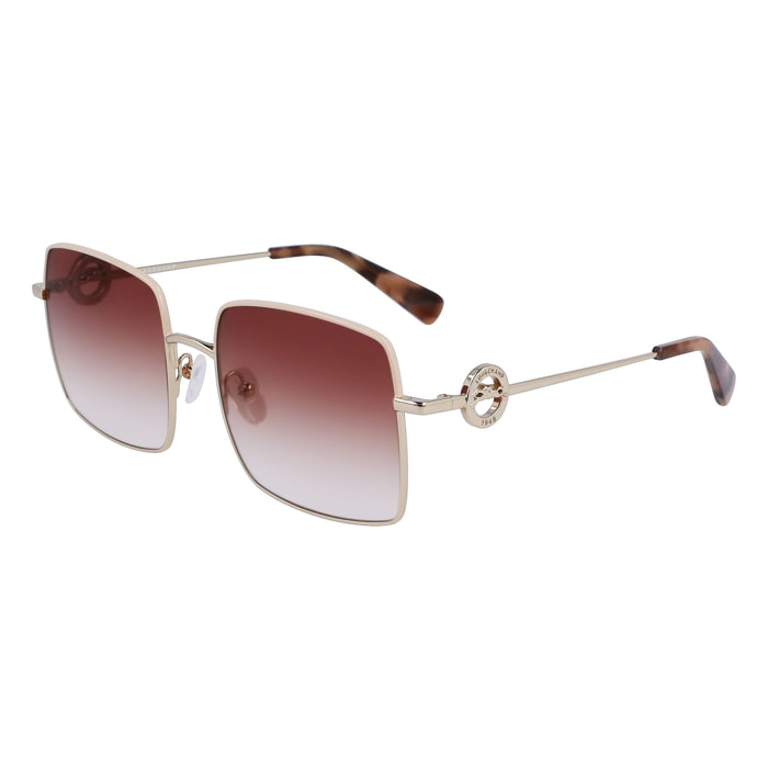 Longchamp - lunettes de soleil - doré - Couleur des verres : rouge - indice solaire : cat. 3