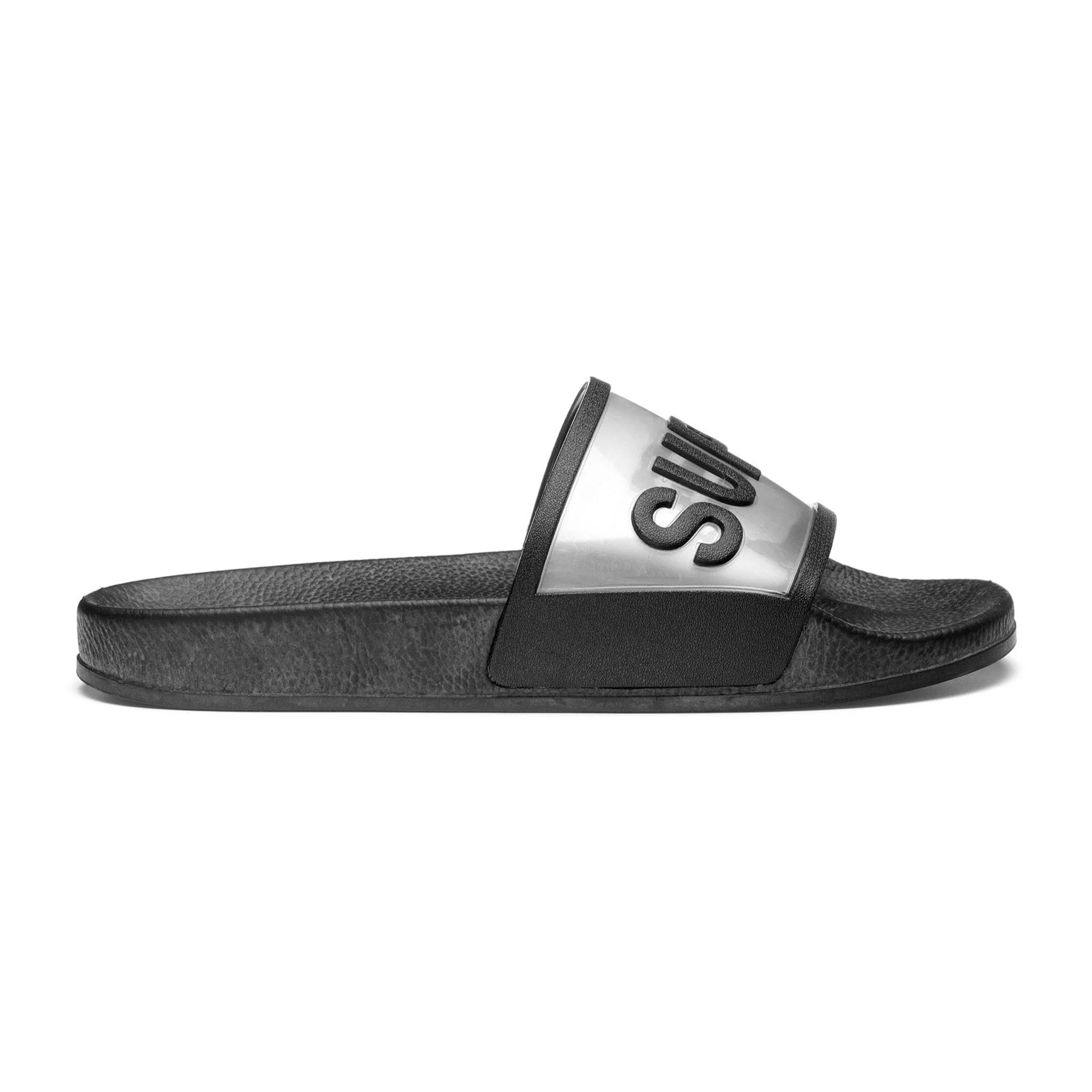 Slippers Superga Uomo Donna Nero 1908 Slides Clear Identity