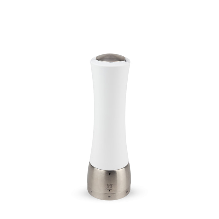 Moulin à poivre manuel en bois et inox u'Select couleur blanc 21 cm Madras