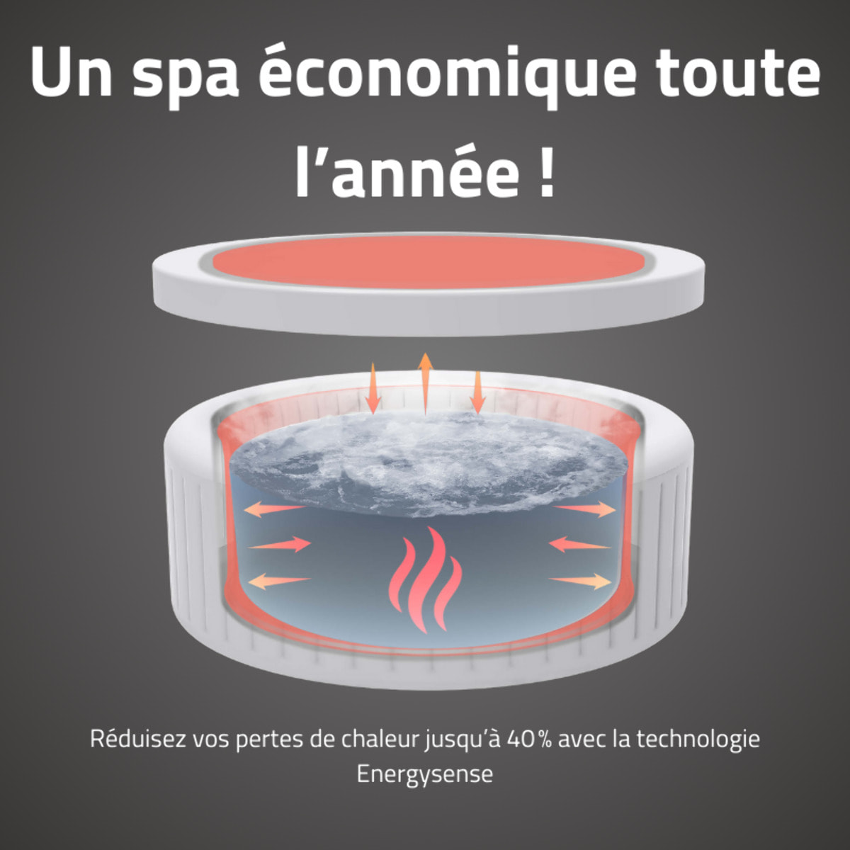 Bestway Spa gonflable rond Lay-Z-Spa Zurich AirJet 2-4 personnes