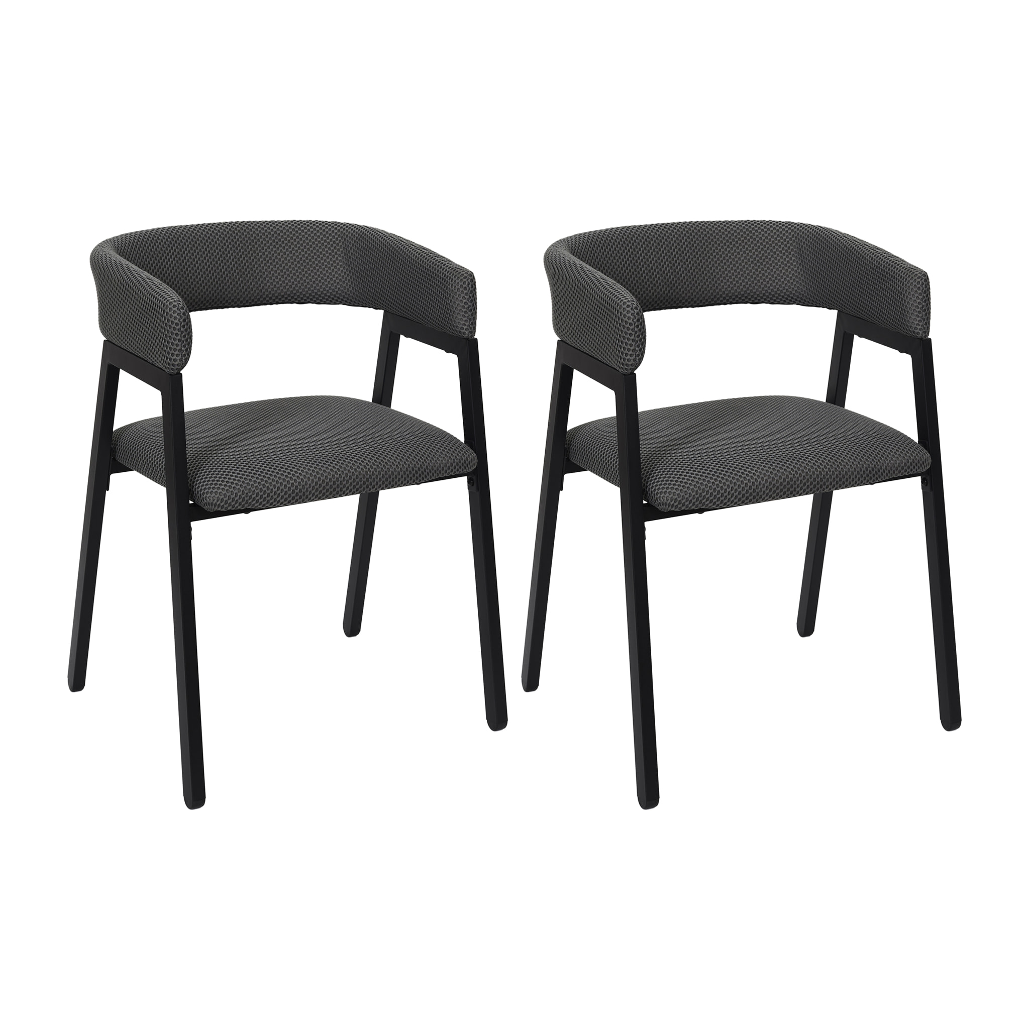 Fauteuil Design Atome Gris - Lot De 2