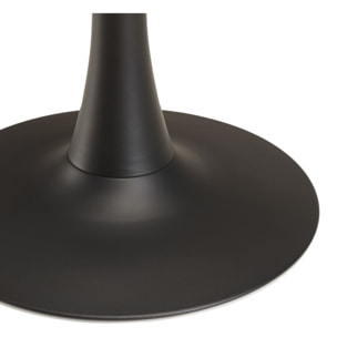 ICARE - Ensemble n°3: table bistrot D70cm en céramique marbré noir