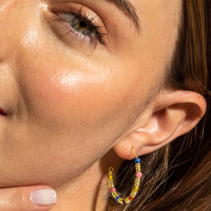 Pendientes Deli acabado oro amarillo 18k