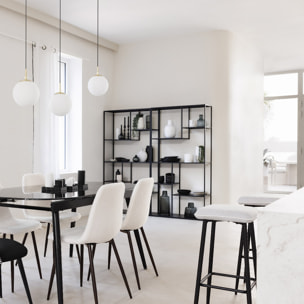 Étagère "Gota" - métal - noir - 90x180 cm