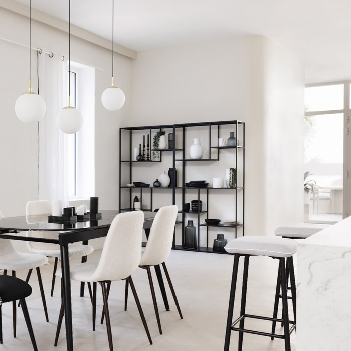 Étagère "Gota" - métal - noir - 90x180 cm