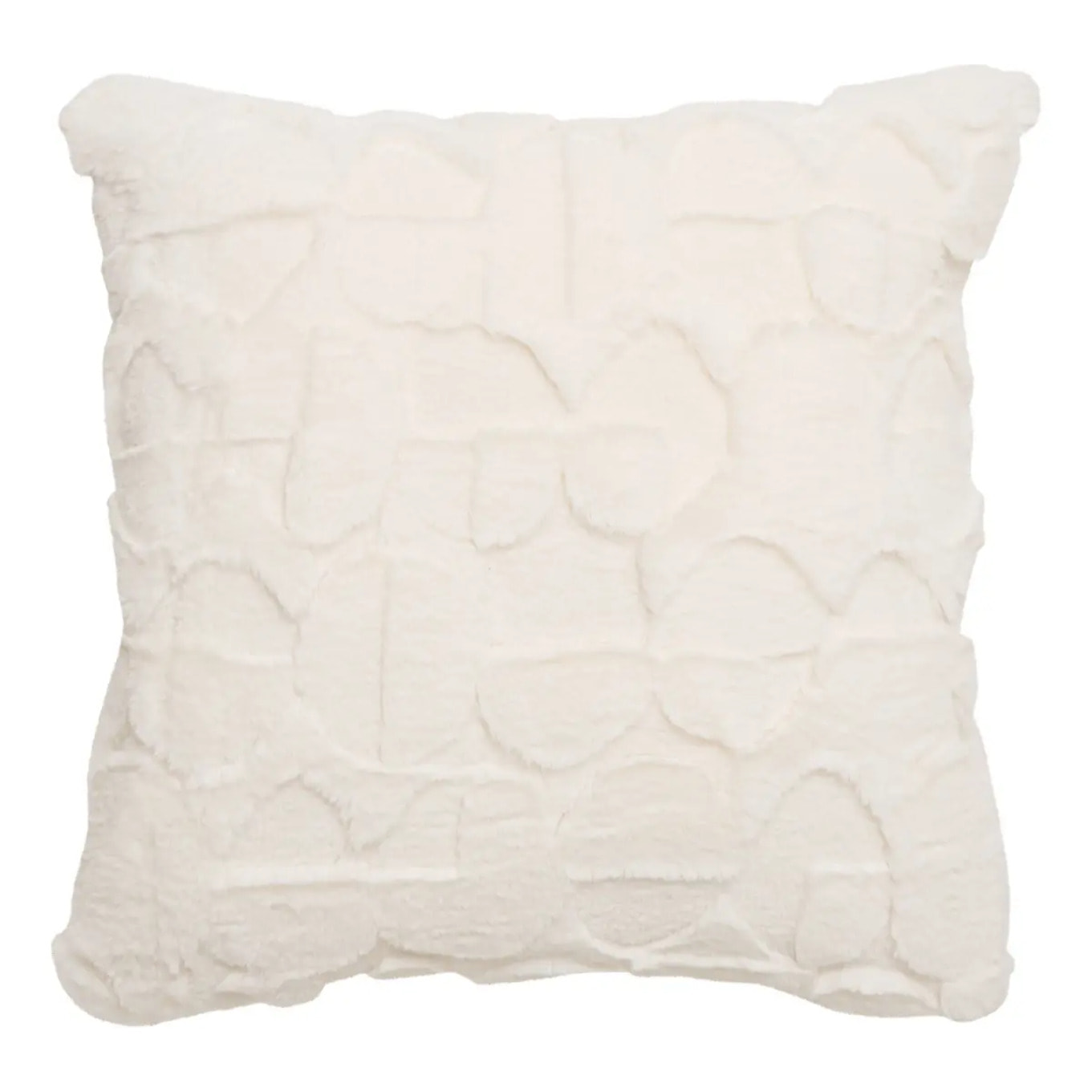 Coussin Nalia carré 45x45cm blanc