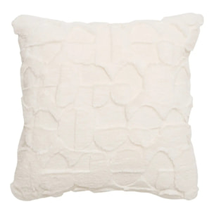 Coussin Nalia carré 45x45cm blanc