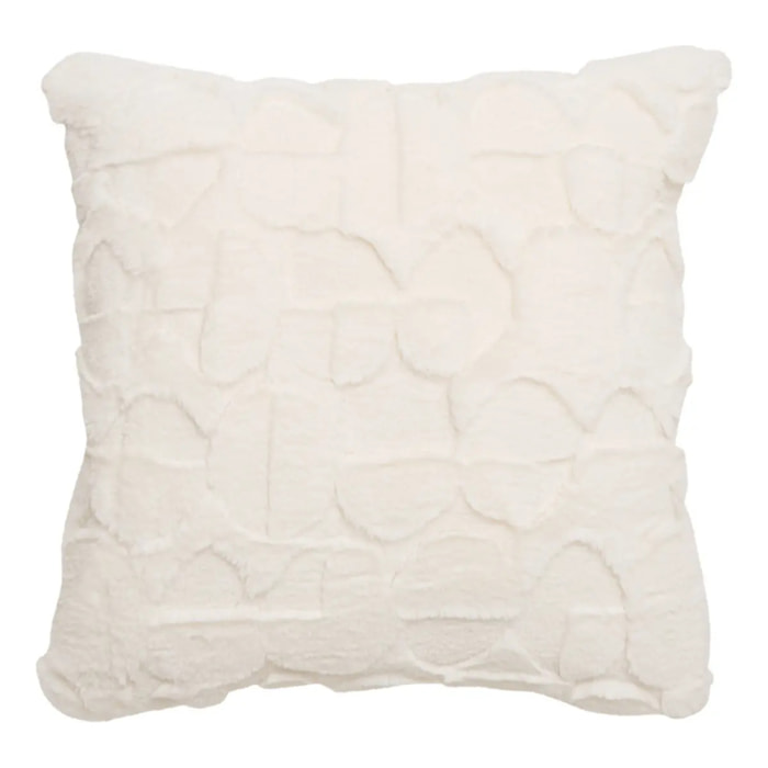 Coussin Nalia carré 45x45cm blanc