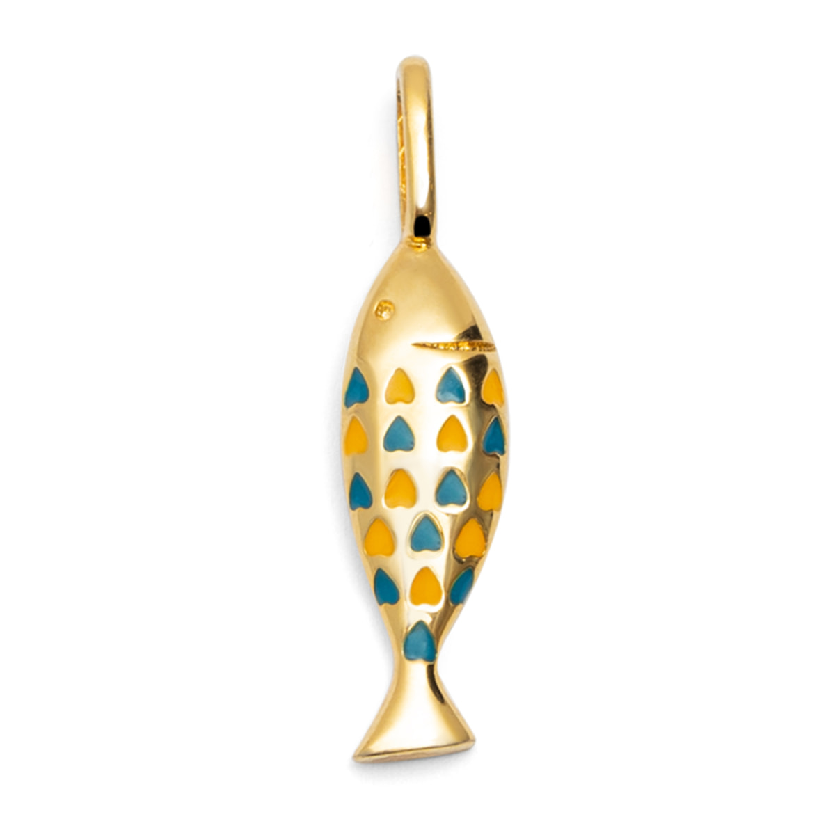 image-Charm Bluetail Fish Baño Oro